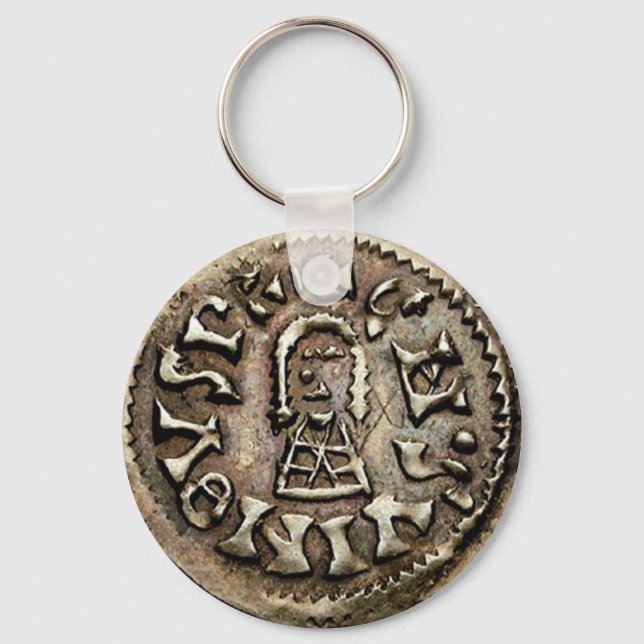 Visigoth Chindaswinth Gold Coin Obverse Keychain (Front)