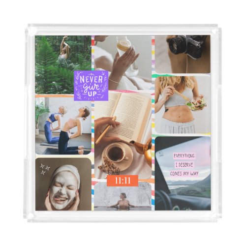 Vision Board Manifestation  Motivational 1111  Acrylic Tray