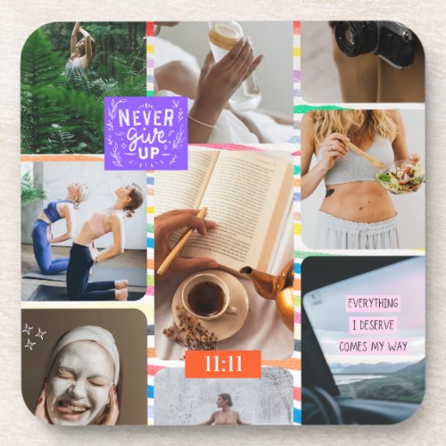 Vision Board Manifestation  Motivational 1111  Beverage Coaster