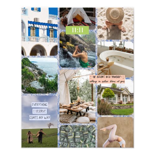 Vision Board Manifestation  Motivational 1111  Photo Print