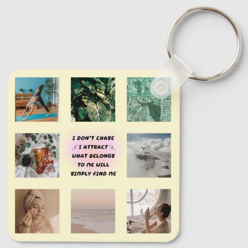 Vision Board Manifestation Motivational Attract Keychain