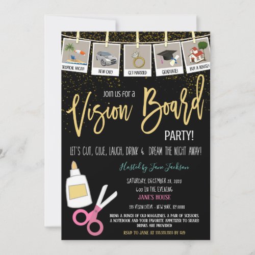 Vision Board Party Invitation