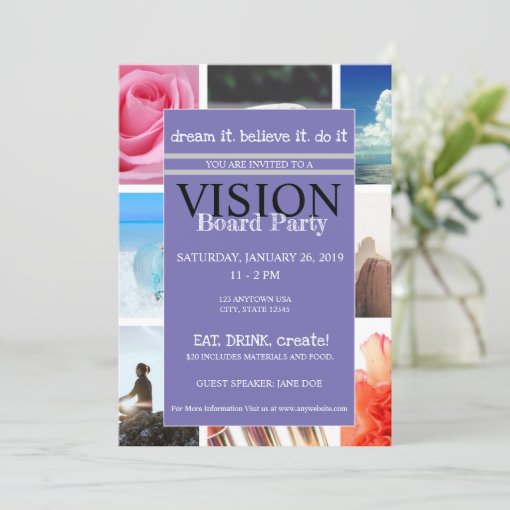 Vision Board Party Invitation | Zazzle