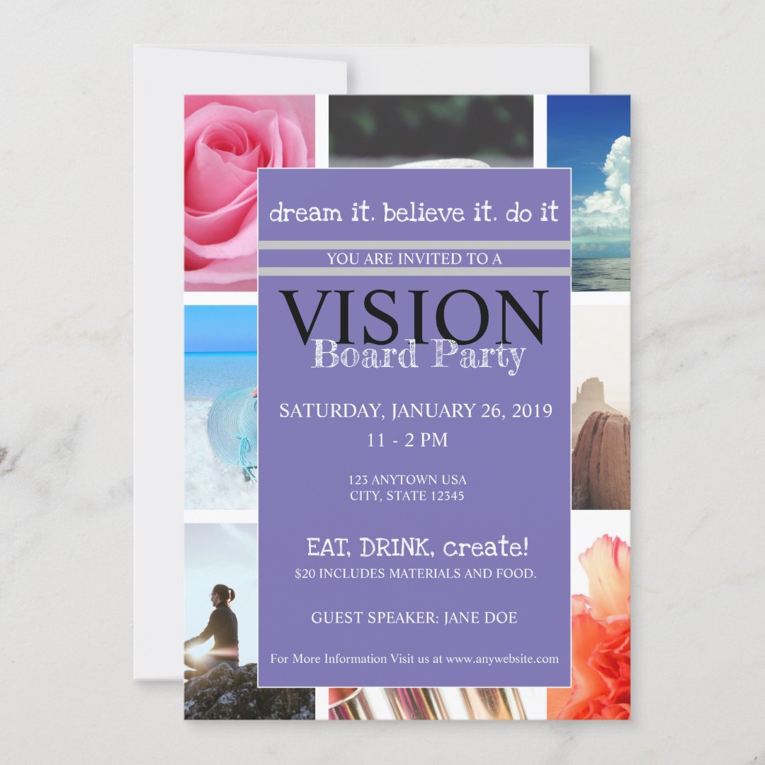 Vision Board Party Invitation | Zazzle