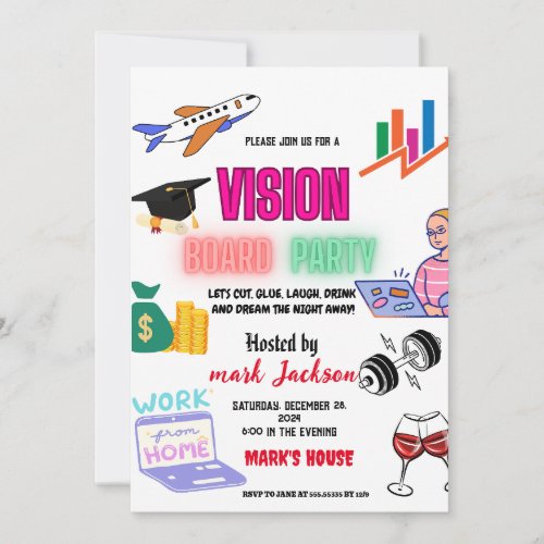 Vision Board Party Invitation Dream vision  Invitation