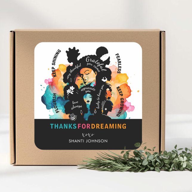 Vision Board Party Thank You  Square Sticker (Creator Uploaded)