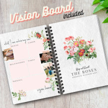 Vision Board Planner – Bold Floral Cover
