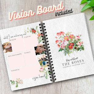 Vision Board Planner – Bold Floral Cover