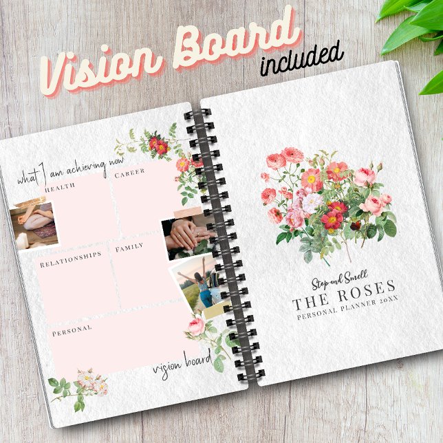 Vision Board Planner – Bold Floral Cover (Creator Uploaded)