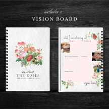 Vision Board Planner – Soft Floral Cover
