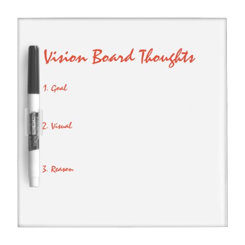 Vision Board Thoughts Dry Erase Board