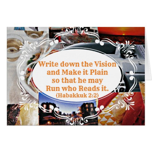 Vision board with Bible verse Write down the Visio Cards (Front Horizontal)