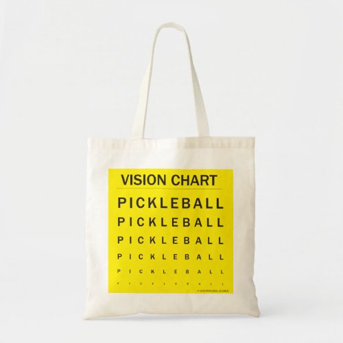 VISION CHART _ PICKLEBALL TOTE BAG