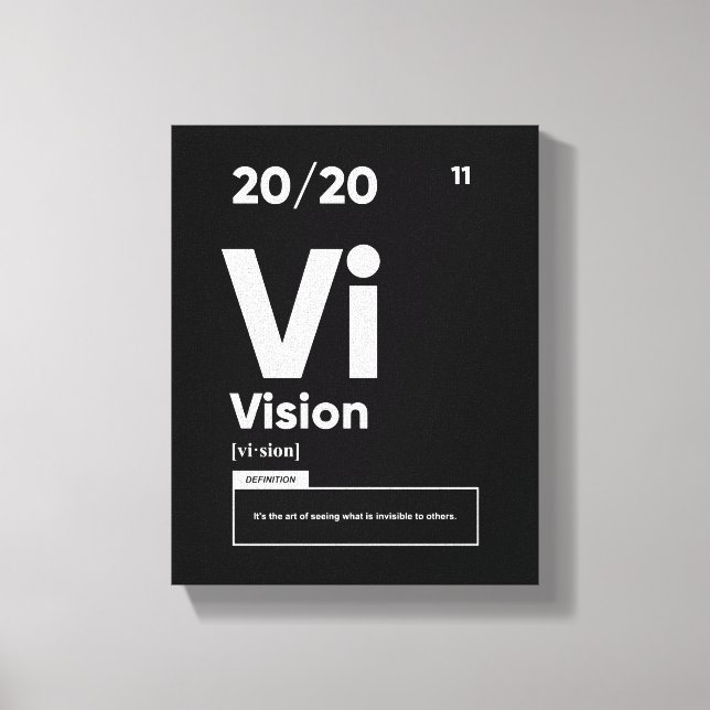 Vision Definition | Motivational Poster Canvas Print (Front)