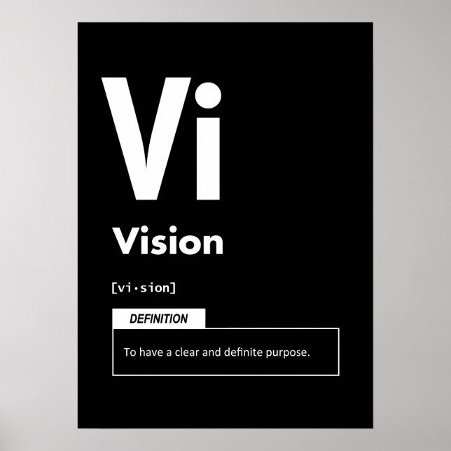Vision - Element Of Success - Motivational Poster (Front)