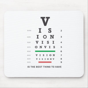Vision eye chart mouse pad
