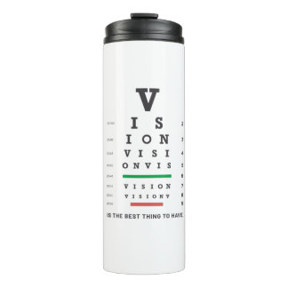 Vision eye chart thermal tumbler