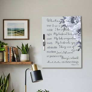 Vision- Focus- Affirmation & Peace Dry Erase Board