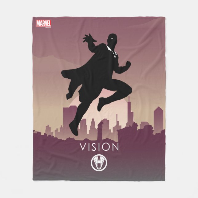 Vision Heroic Silhouette Fleece Blanket (Front)