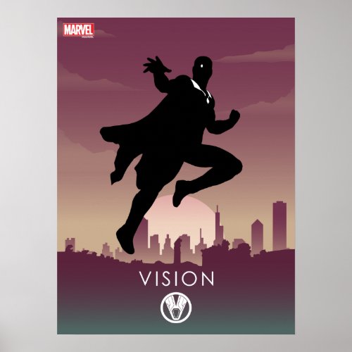 Vision Heroic Silhouette Poster