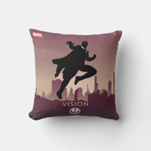 Vision Heroic Silhouette Throw Pillow
