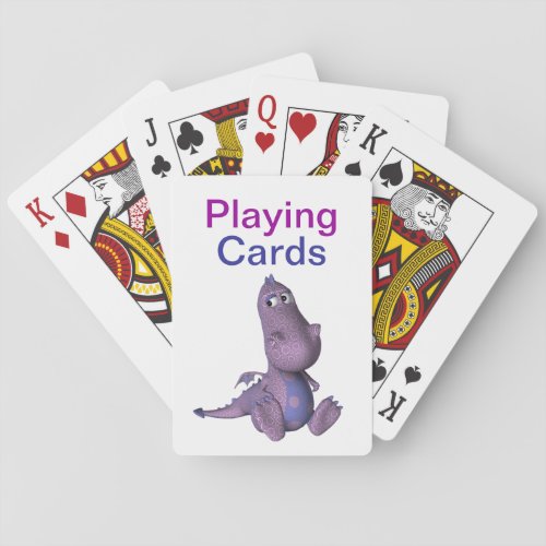 Vision Impaired Dinosaur Poker Cards