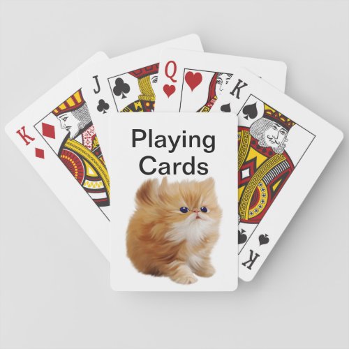 Vision Impaired Kitten Poker Cards