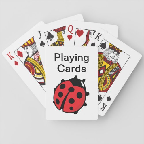 Vision Impaired Lady Bug Poker Cards