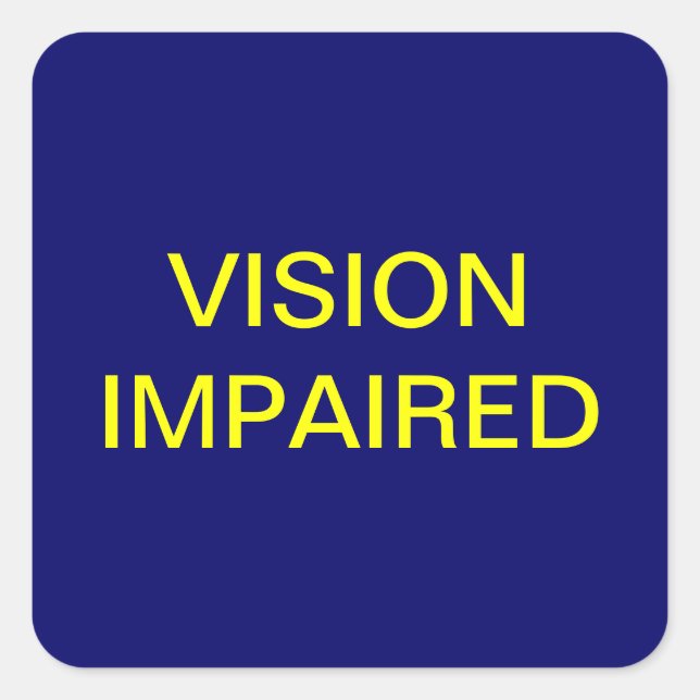 Vision Impaired Medical Chart Labels (Front)
