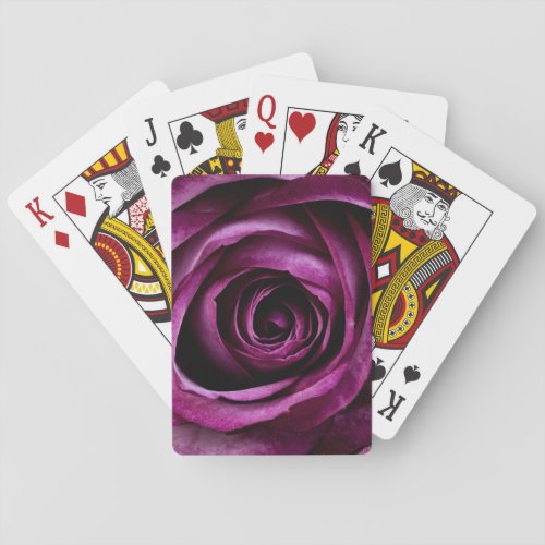 Vision Impaired Purple Rose Poker Cards