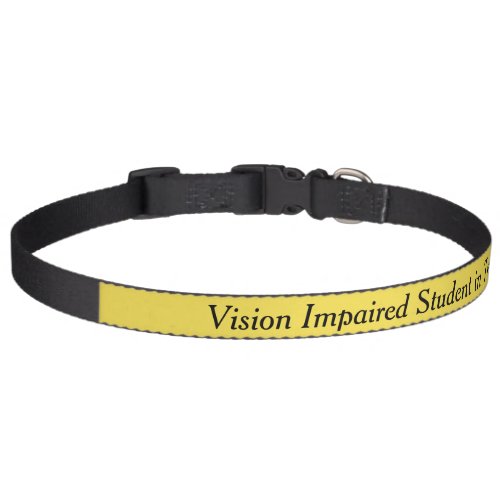 Vision Impaired Student in Training Dog Collar