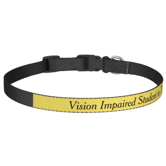 Vision Impaired Student in Training Dog Collar (Front)