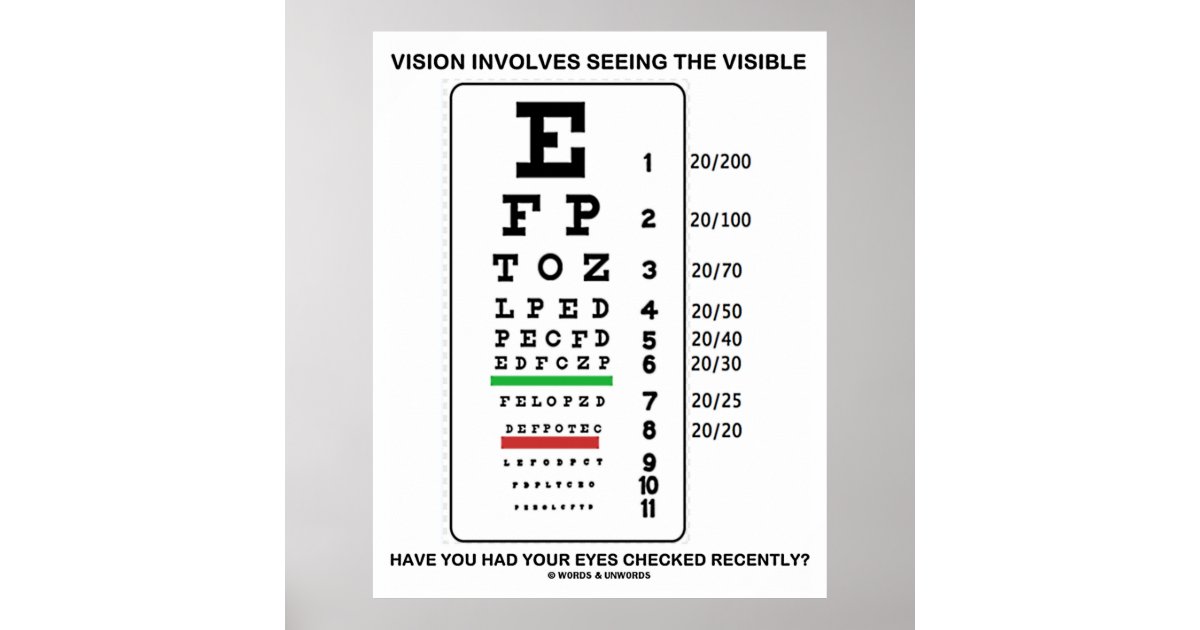 Snellen Type Plastic Eye Chart - 10