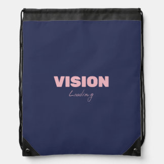 Vision Loading – Motivational Futuristic Progress Drawstring Bag