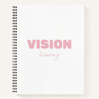 Vision Loading – Motivational Futuristic Progress Notebook