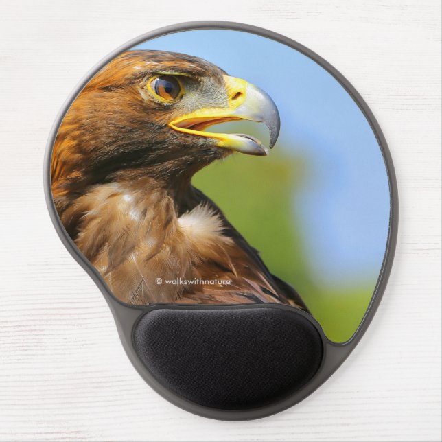 Vision of a Beautiful Young Golden Eagle Gel Mouse Pad (Front)