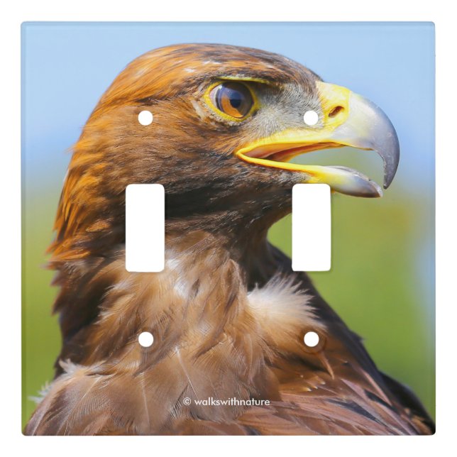 Vision of a Beautiful Young Golden Eagle Light Switch Cover (Front)
