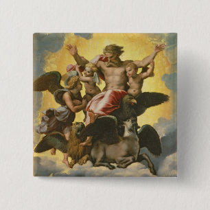 Vision of Ezekiel, c.1518 Pinback Button