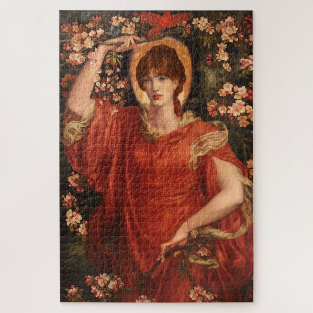 Vision of Fiammetta (by Dante Gabriel Rossetti) Jigsaw Puzzle (Vertical)