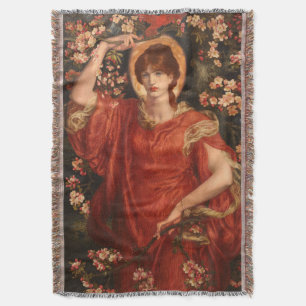 Vision of Fiammetta (by Dante Gabriel Rossetti) Throw Blanket