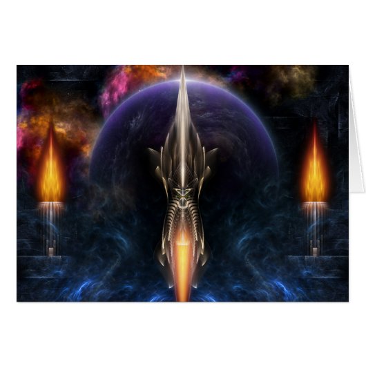 Vision Of Flight Fractal Art Cards (Front Horizontal)