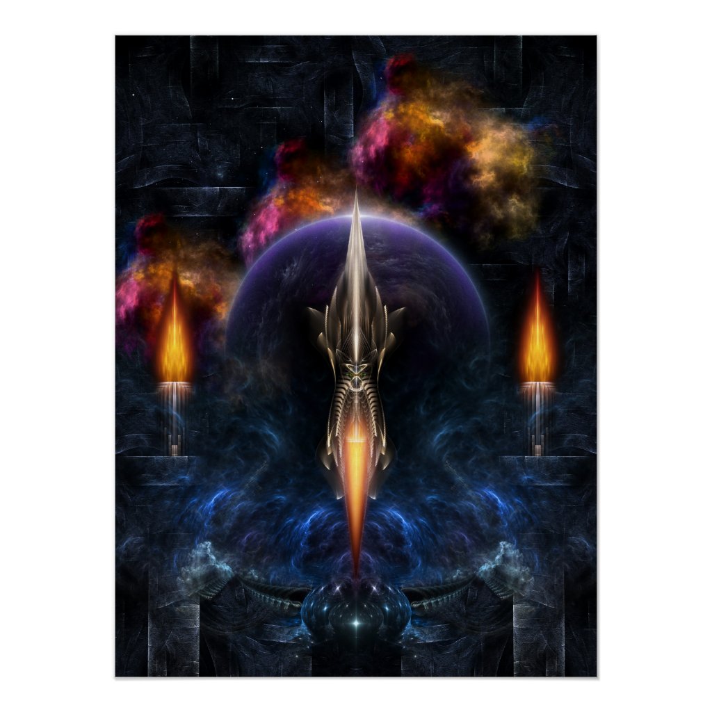 Vision Of Flight Fractal Art Composition by Xzendor7 - A Captivating Discovery 3 Vision Of Flight Fractal Art Composition by Xzendor7 Wall Decor Perfect Poster