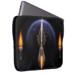 Vision Of Flight On Black Laptop Sleeve