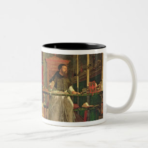 Vision of St. Augustine, 1502-08 (oil on canvas) ( Two-Tone Coffee Mug