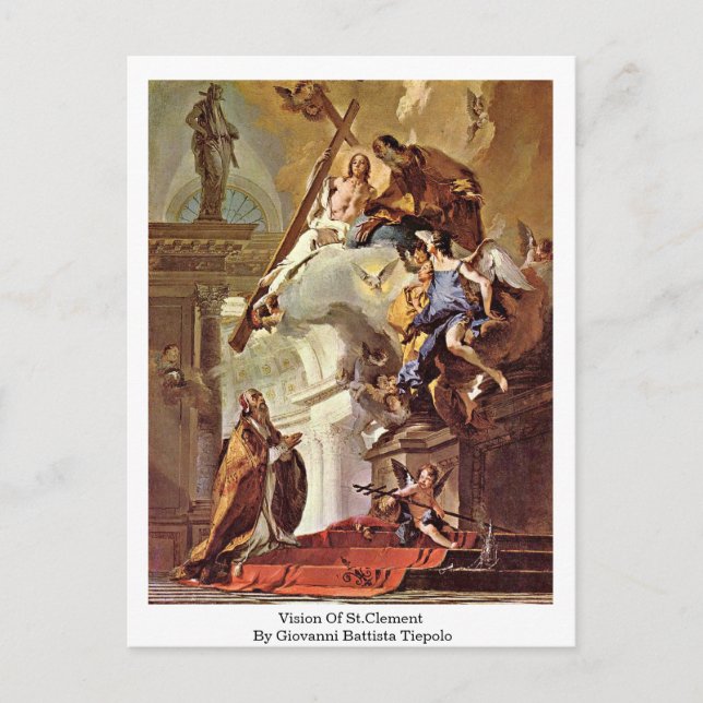 Vision Of St.Clement By Giovanni Battista Tiepolo Postcard (Front)