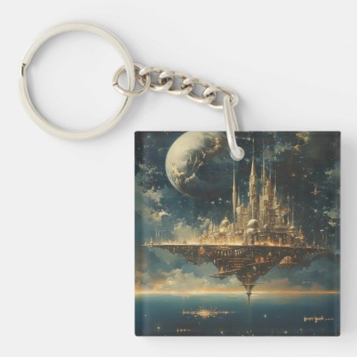 Vision of the future the horizon of tomorrow keychain