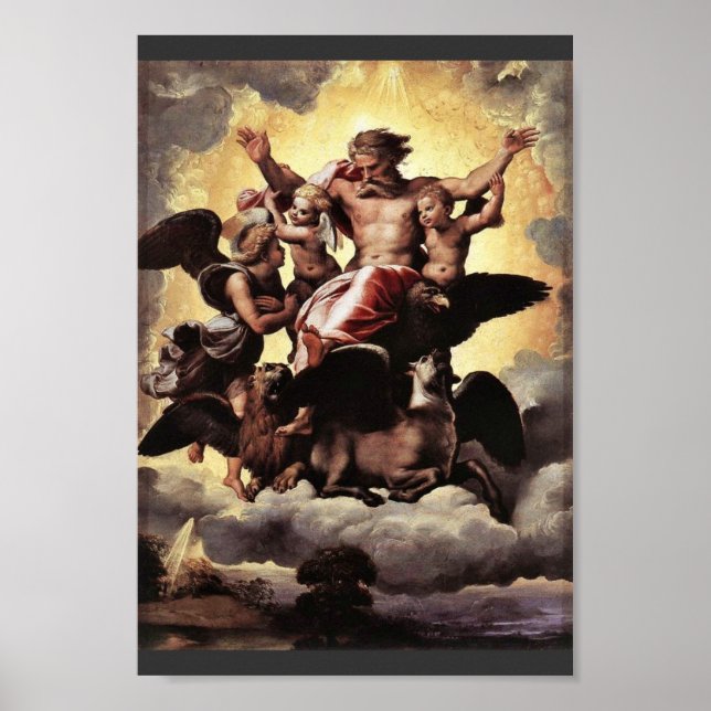 Vision Of The Holy Prophet Ezekiel,  By Raffael Poster (Front)