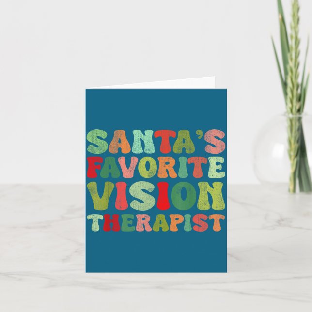Vision Santa Therapist Favorite Life Card (Front)
