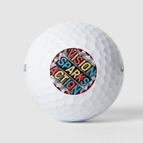 Vision Sparks Action Inspirational Golf Golf Balls