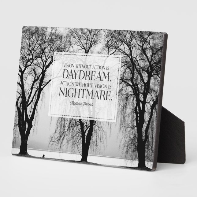 Vision Without Action Plaque (Side)